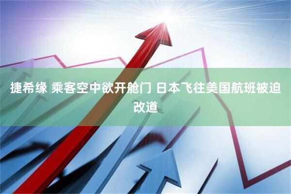 捷希缘 乘客空中欲开舱门 日本飞往美国航班被迫改道