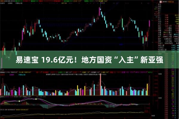 易速宝 19.6亿元!地方国资“入主”新亚强